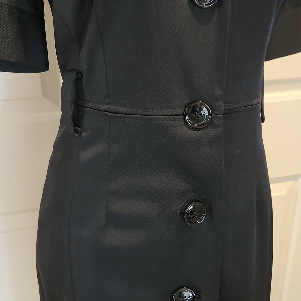 Zara exquisite material blk dress, M - Picture 3 of 15